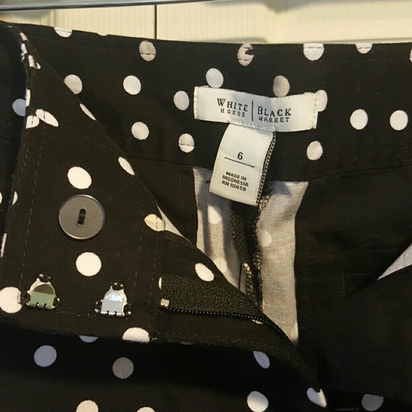 WHBM Black Polka Dot Shorts 6 - Picture 4 of 5